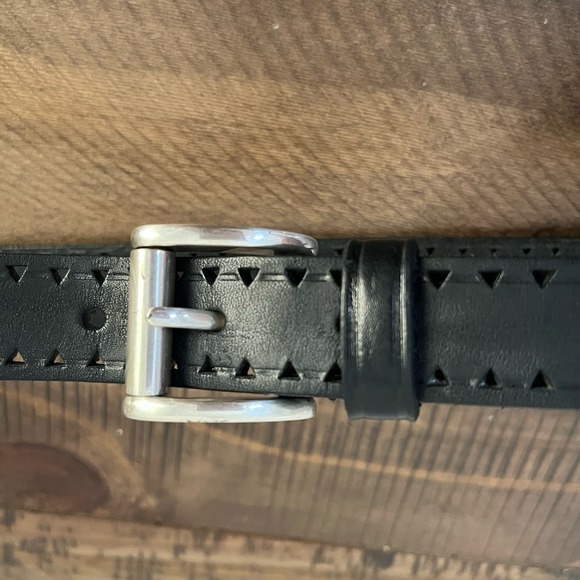 Lauren Ralph Lauren Accessories - Polo Lauren Ralph Lauren Cutout Italian Leather Belt Boho Western Black Large 32